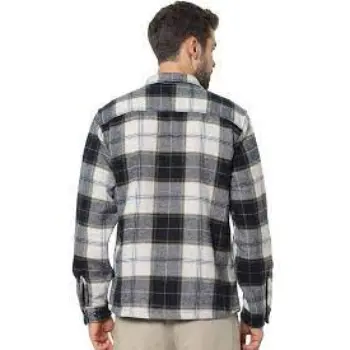 Checks Wool Blend Loose Fit Mens